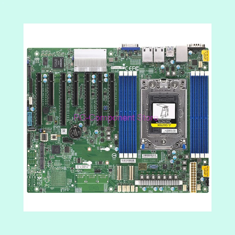 슈퍼마이크로 단일 소켓 서버서버 마더보드 EPYC7002 기가비트 이더넷 포트 4GPU IPFS H12SSL-NT 지원