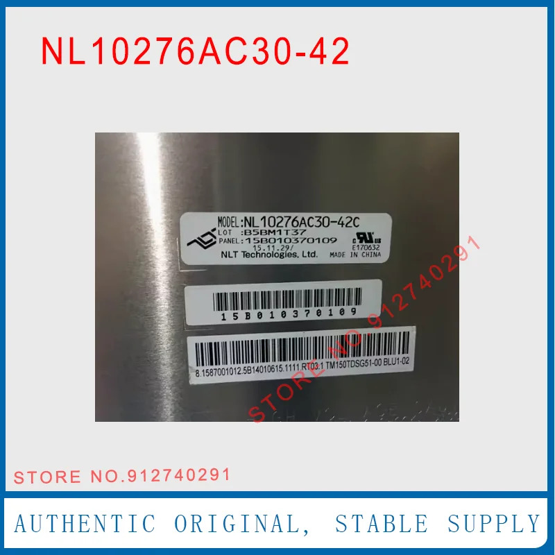 NL10276AC30-42C 오리지널 15 인치 NL10276AC30-42 LCD 디스플레이 스크린 패널 10246x768