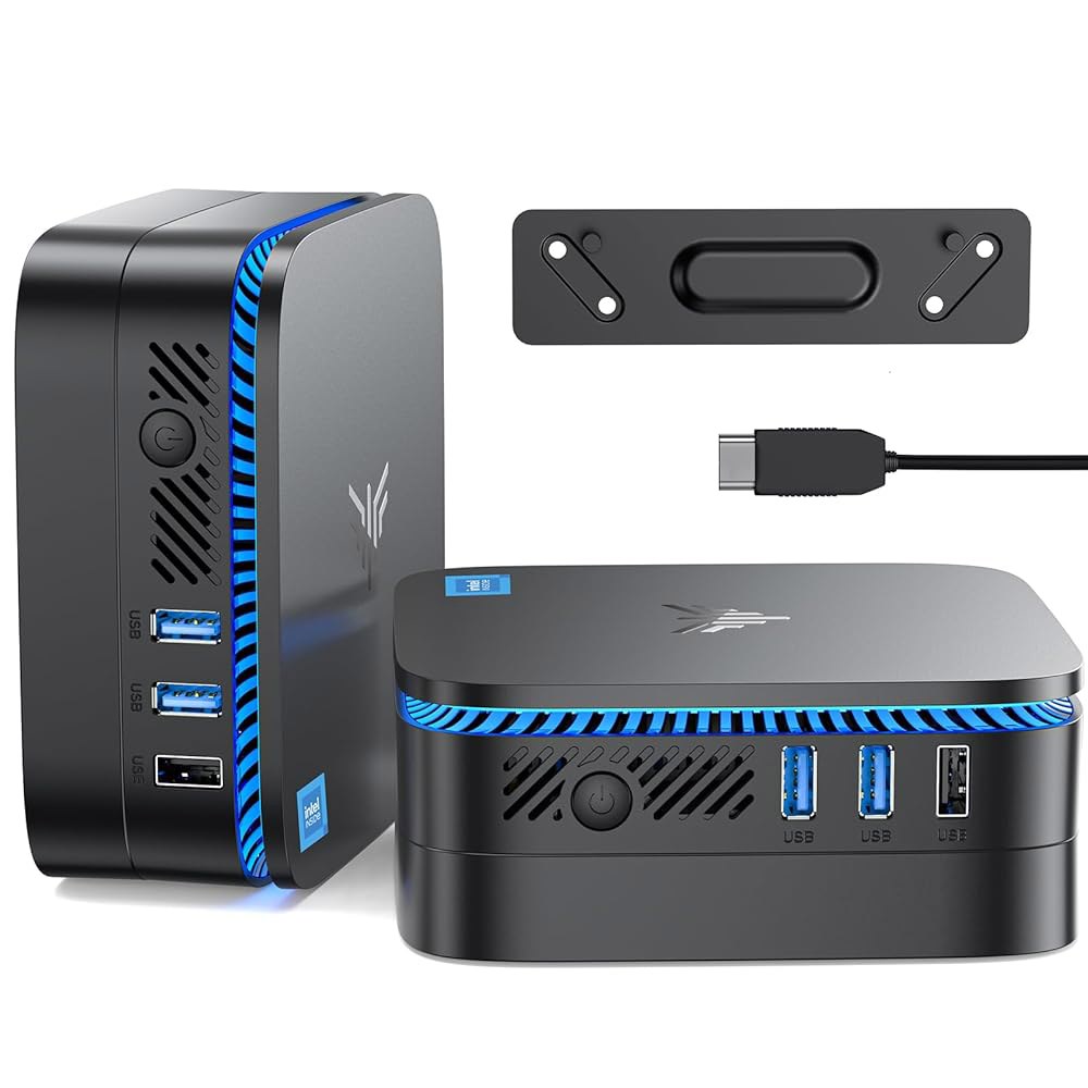 ak1plus 미니 PC, 12GB LPDDR5 256GB SSD, 프로세서 N100 M.2 포함 - 상품 이미지