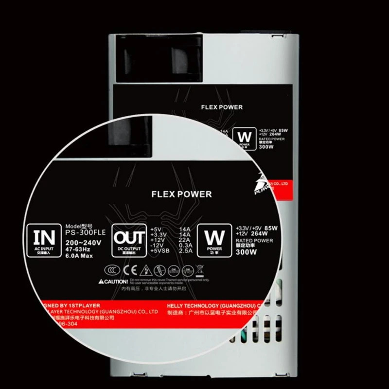 1stplayer ITX FLEX NASPSU 소형 1U A4 K39 S3 D01 RX560 X1650 X1050 정격 300W 전원공급장치 PS-300FLE 신