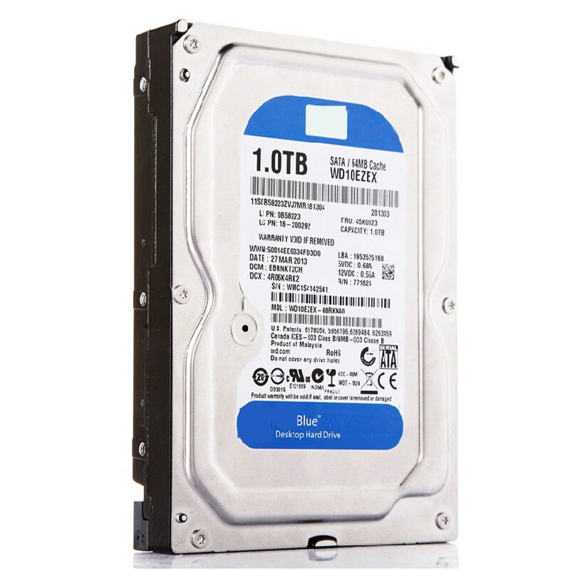 WD10EZEX데스크탑 하드 드라이브내장 WD Blue 1TB 3.5 SATA 6 Gb/s 64MB 7200RPM새 원본 HDD