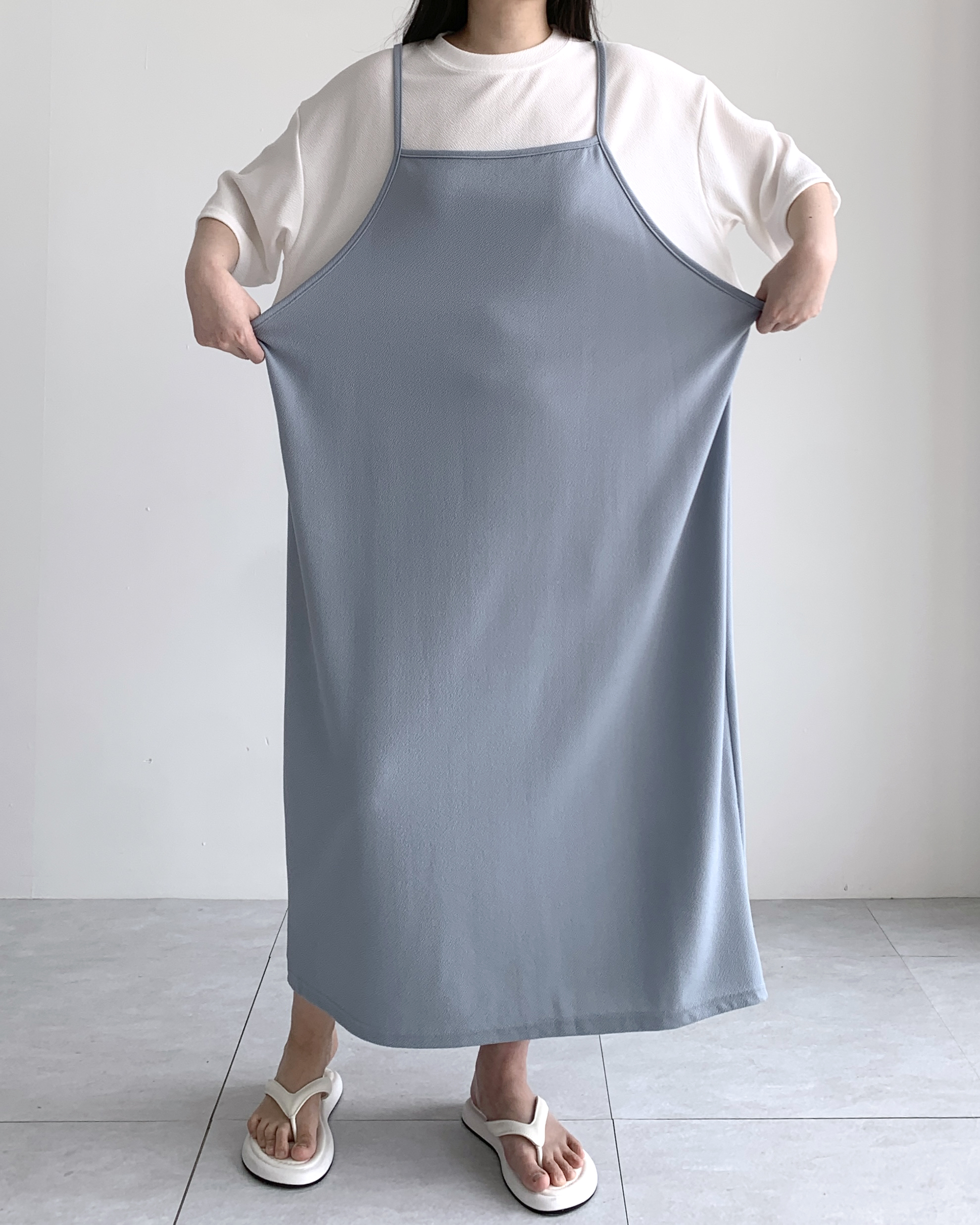 일체형 레이어드원피스 77사이즈 뷔스티에원피스 오버핏원피스 - 상세 이미지 2