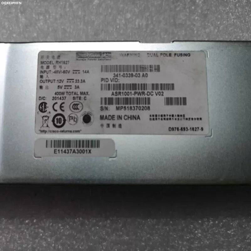 오리지널 리퍼 전원공급장치 CISCO DC 400W ASR1001-PWR-DC 341-0339-03