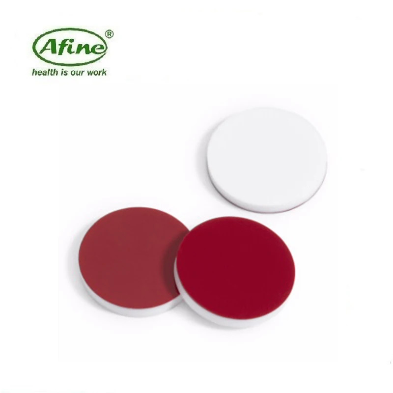 AFINE Agilent 5183-4460 레드 PTFE/화이트 실리콘 셉타 12 mm 13-425 캡 4 mL 바이알 100/pk