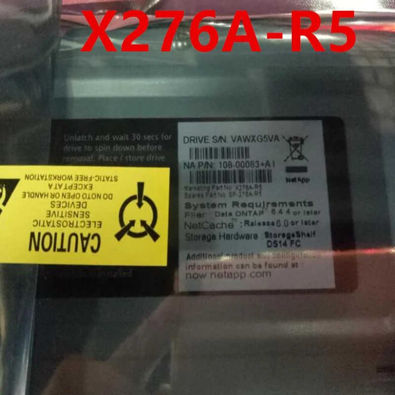 X276A-R5 SP-276A-R5 108-00083 오리지널 하드 NETAPP 300GB FC 3.5 인치 10000RPM 16MB 서버 HDD