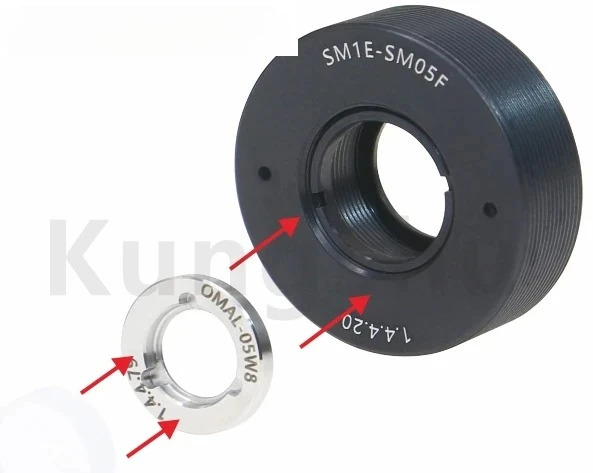 OMAL 시리즈 소형 렌즈 어댑터 외경 12.7mm 부품