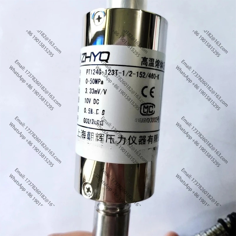 ZHYQ PT124G123T 50Mpa 1/2 20UNF 152/460 용융 압력 변환기 6 핀 출력 3.33 mV/V