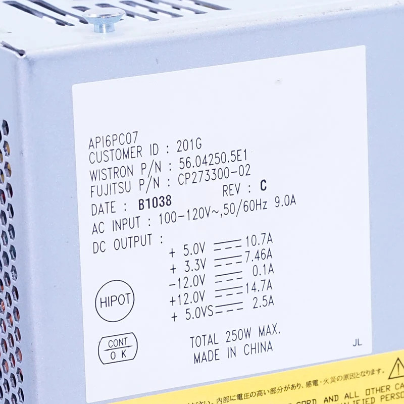 Fujitsu D5120 5200 5220 5230 5310 250W 전원공급장치 API5PC07 DPS-230LB A PC7041 API4PC49 DPS-250AB-19 BPS