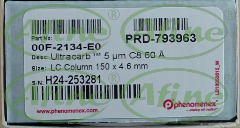 AFINE Phenomenex 00F-2134-E0 Ultracarb 5u C8 150x4.6mm