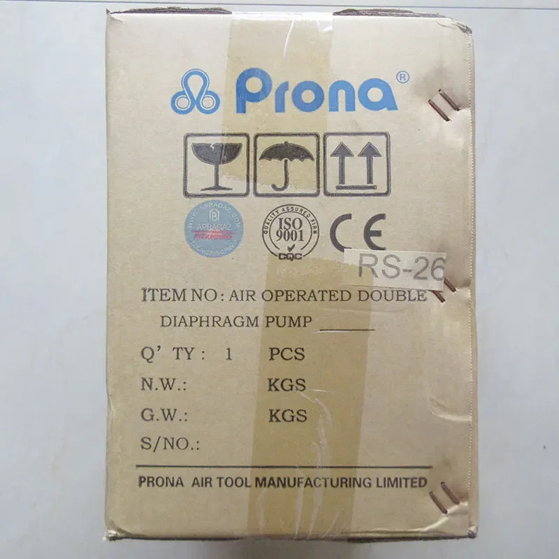 Prona RS26 더블 다이어프램 펌프 RS-26 페인트 공급 기계 공압 공구