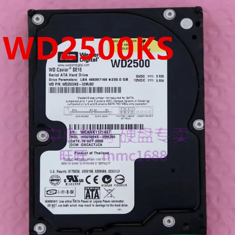 오리지널 리퍼 하드 WD 250GB SATA 3.5 인치 7200RPM 16MB 데스크탑 HDD WD2500KS WD2500