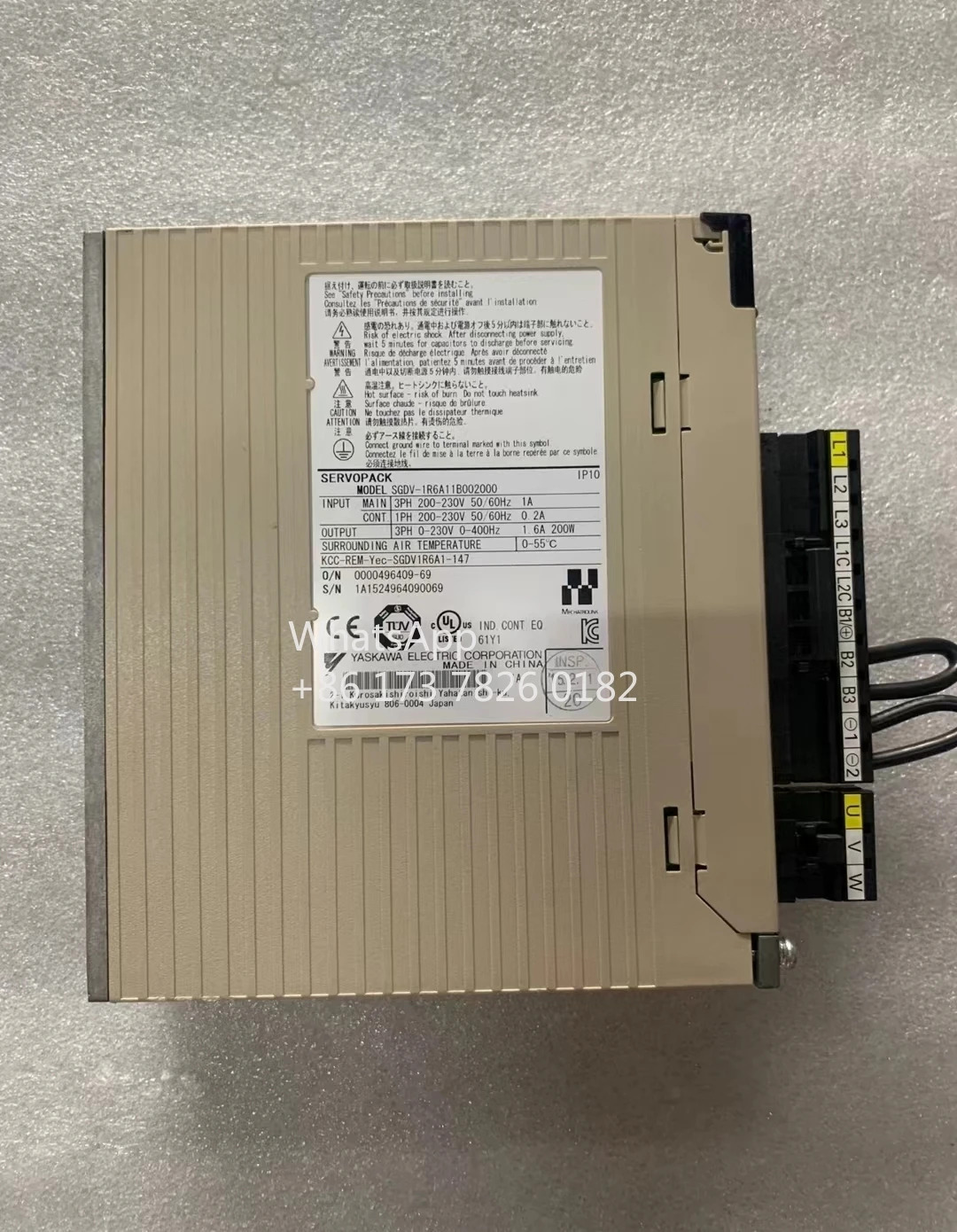 SGDV-1R6A11B 002000 리퍼 서보 드라이브 200W 기능 OK