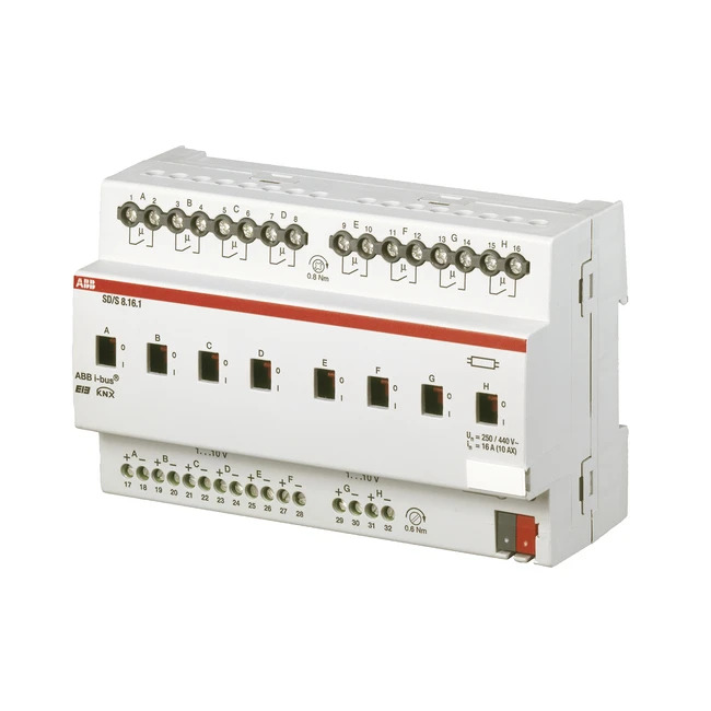 ABB I-bus EIB 지능형 제어 모듈 형광 램프 디밍 드라이버 SD/S8.16.1 포장