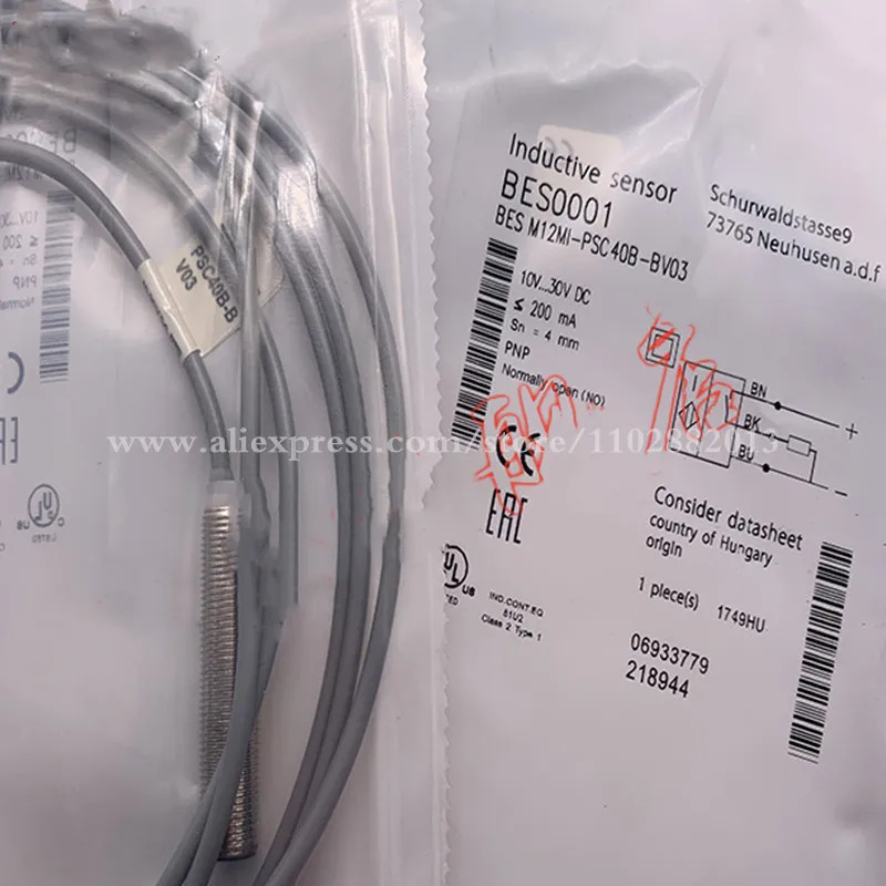 10Pcs 센서 BES0001 BES M12MI-PSC40B-BV03