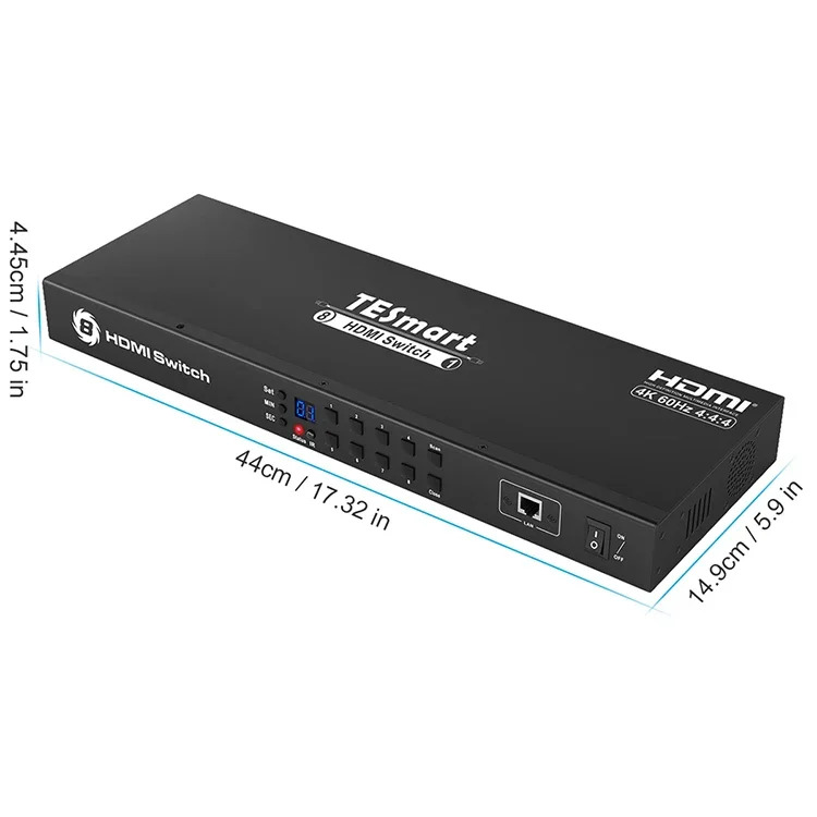 KVM HDMI 스위치 4K 60HZ 키보드 마우스 RS232 IP 제어 8 포트 신