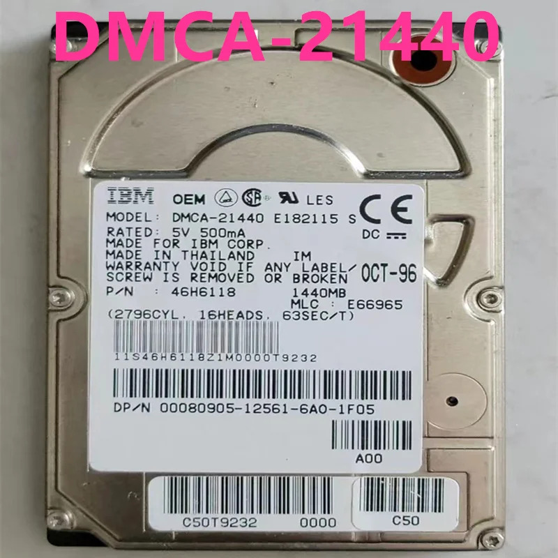 IBM 1.08GB 1.44GB IDE 하드 2.5 인치 5400RPM 2MB 노트북 HDD DMCA-21080 DSOA-21080 DMCA-21440 신