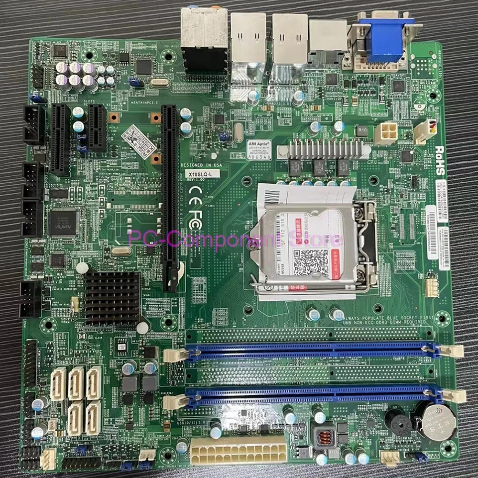 Supermicro 임베디드 데스크탑 마더보드 대코어 i7/i5/i3 16GB 비ECC LGA1150 DDR3 X10SLQ-L