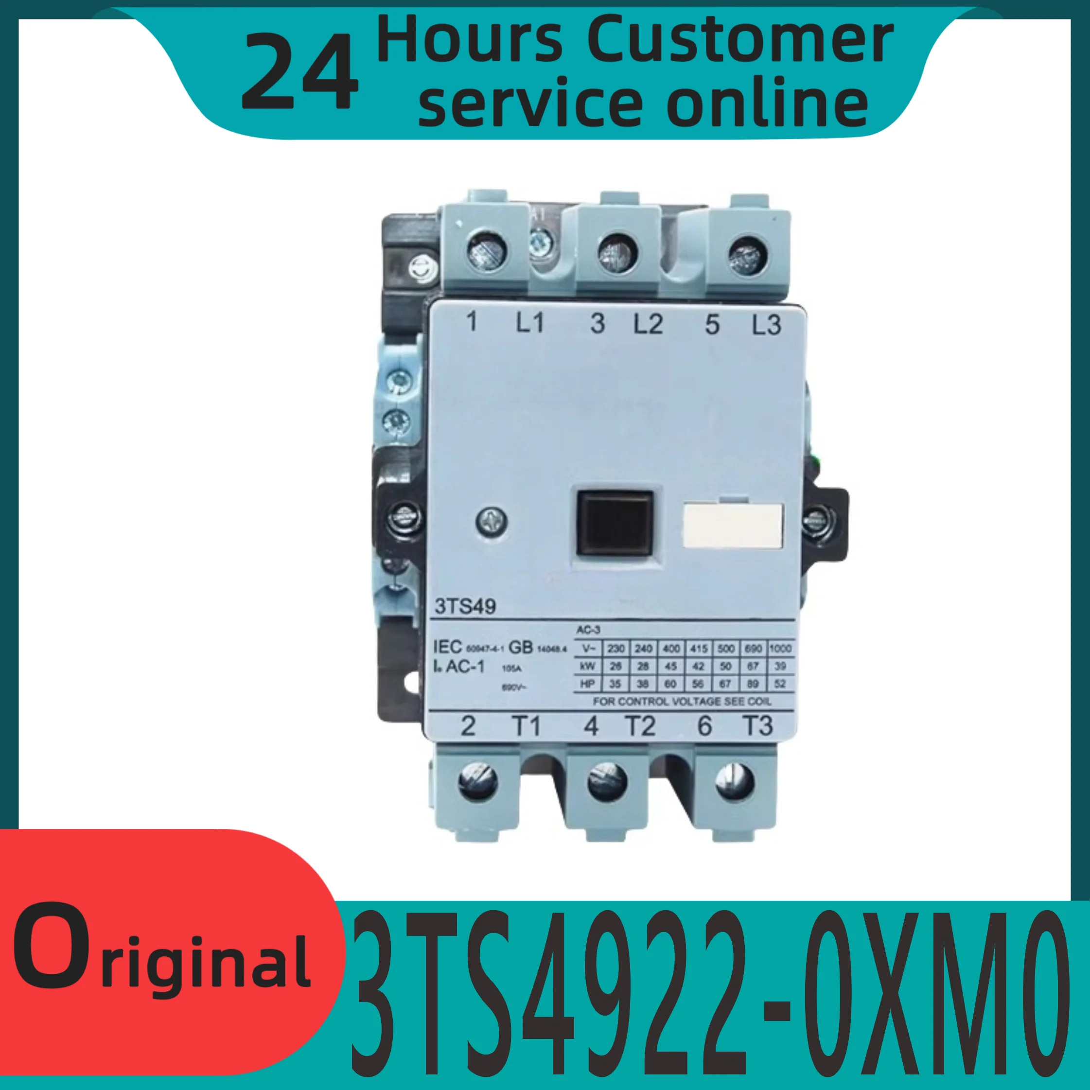 원본 3TS49 저전압 AC 접촉기 3TS4922 3TS4922-0XM0 2 열림 닫힘