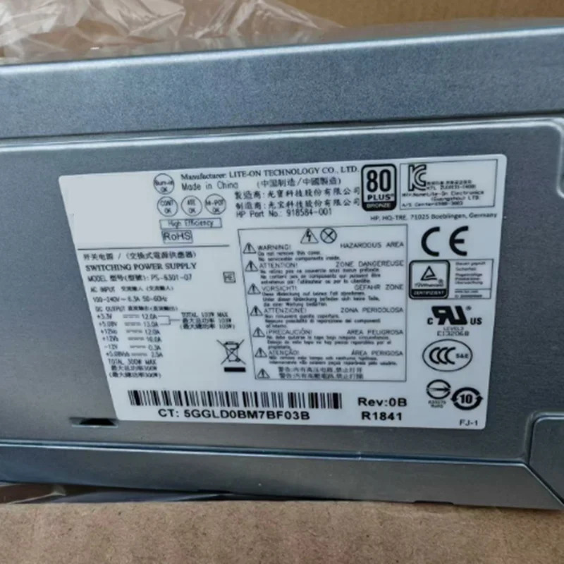 PCIE TPC-F086-MT hp호환 580-056CN 전원공급장치 6 2핀 300W PS-6301-07 918584-001 832005-001