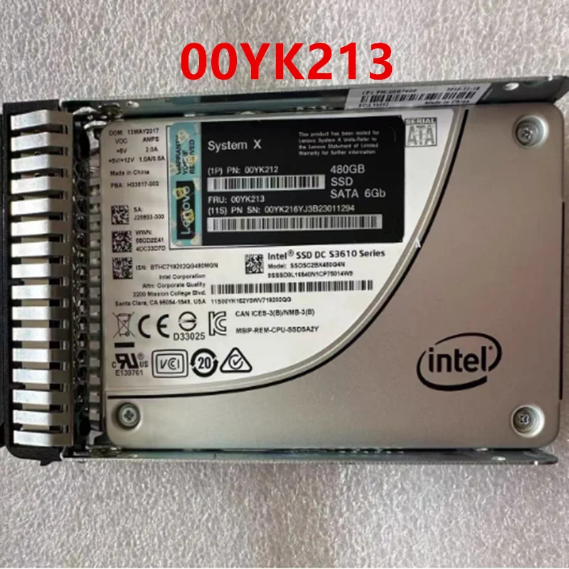 Lenovo호환 X3650M5 480GGB 2.5 SATA SSD 00YK212 00YK213새 원본 솔리드 스테이트 드라이브