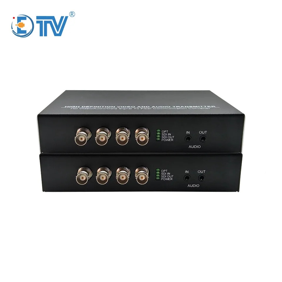 네트워크 데이터 오디오 인터페이스 ETV 4ch HD SDI 광섬유 확장기
