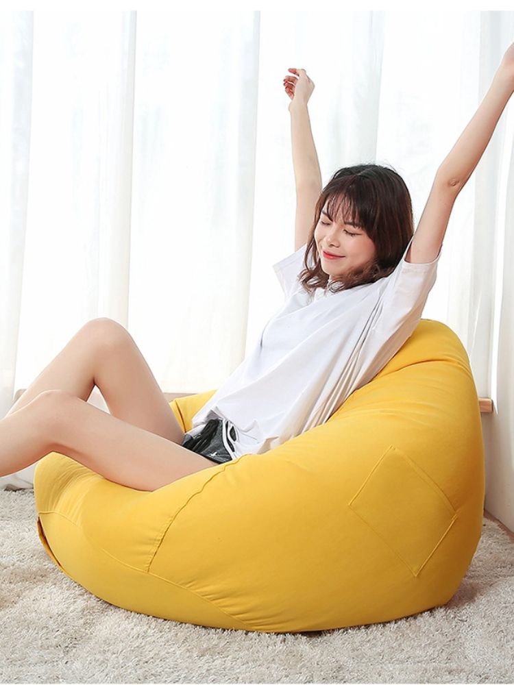 빈백 소파 1인용 푹신한 안락의자 쿠션의자 패브릭 발코니 싱글 독서 등받이 소프트 - 상품 이미지