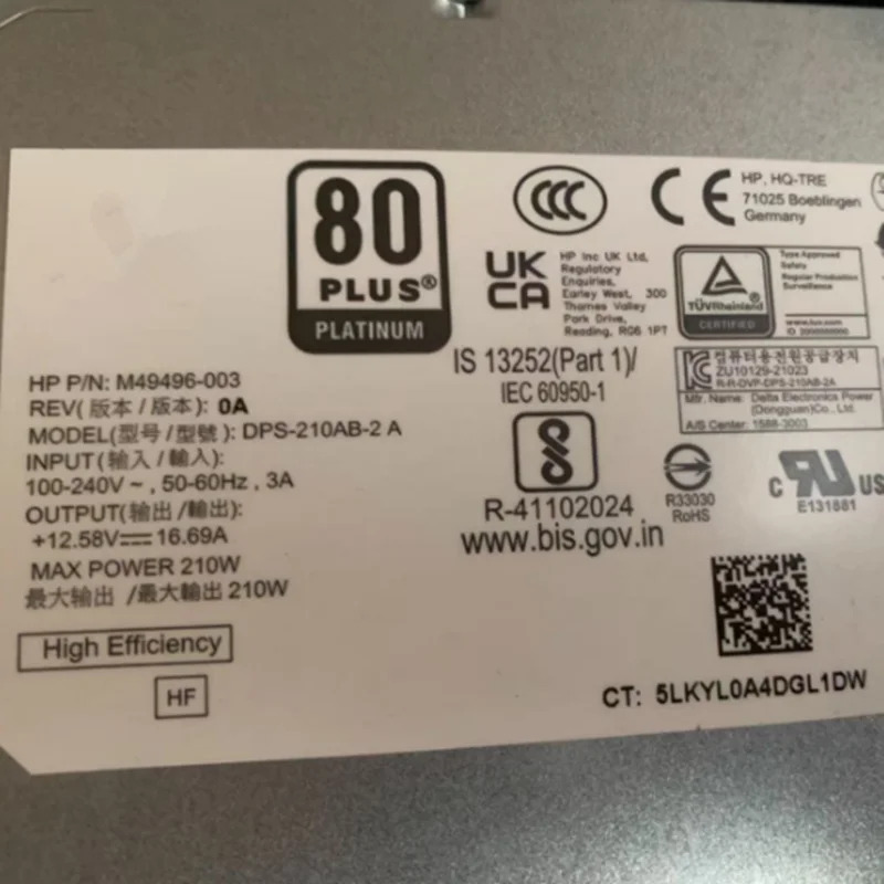 hp호환 32-B0254 210W 전원공급장치 DPS-210AB-2 A M49496-003새 원본 PSU