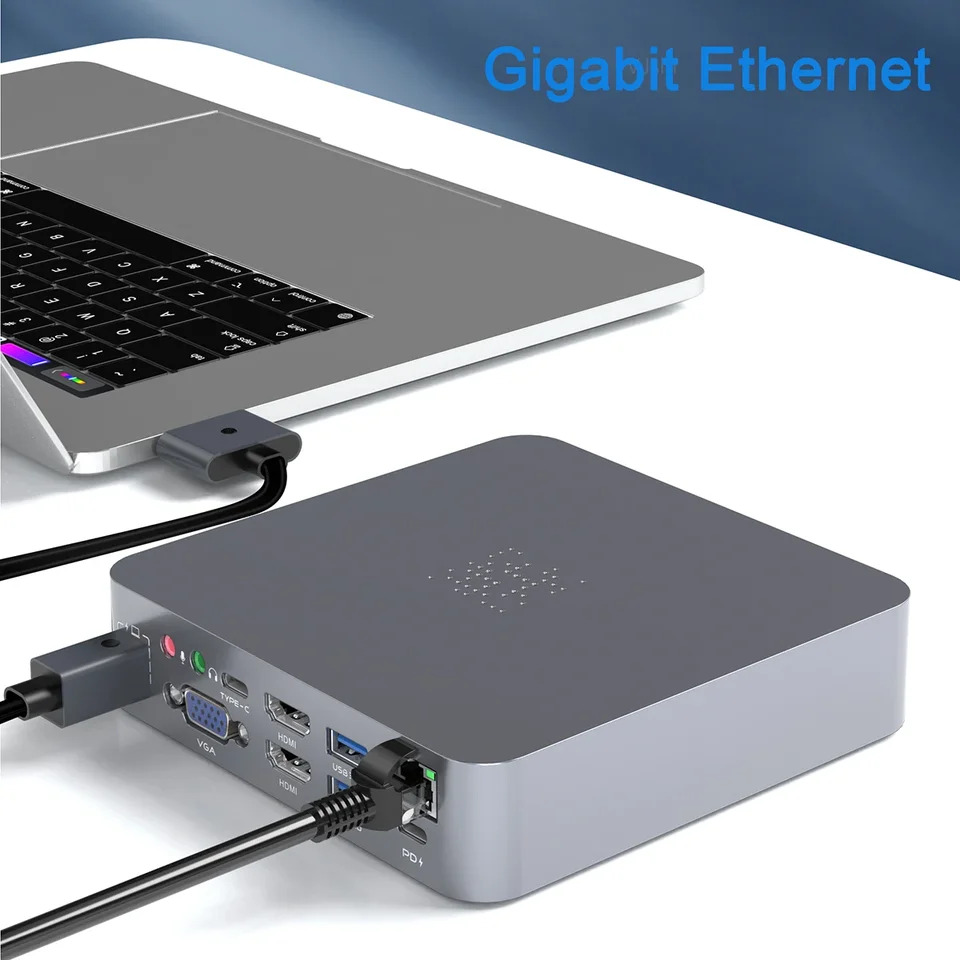 듀얼모니터 HDMI C 타입 100W PD 충전기 노트북 어댑터 맥북호환USB 허브 18 in 1