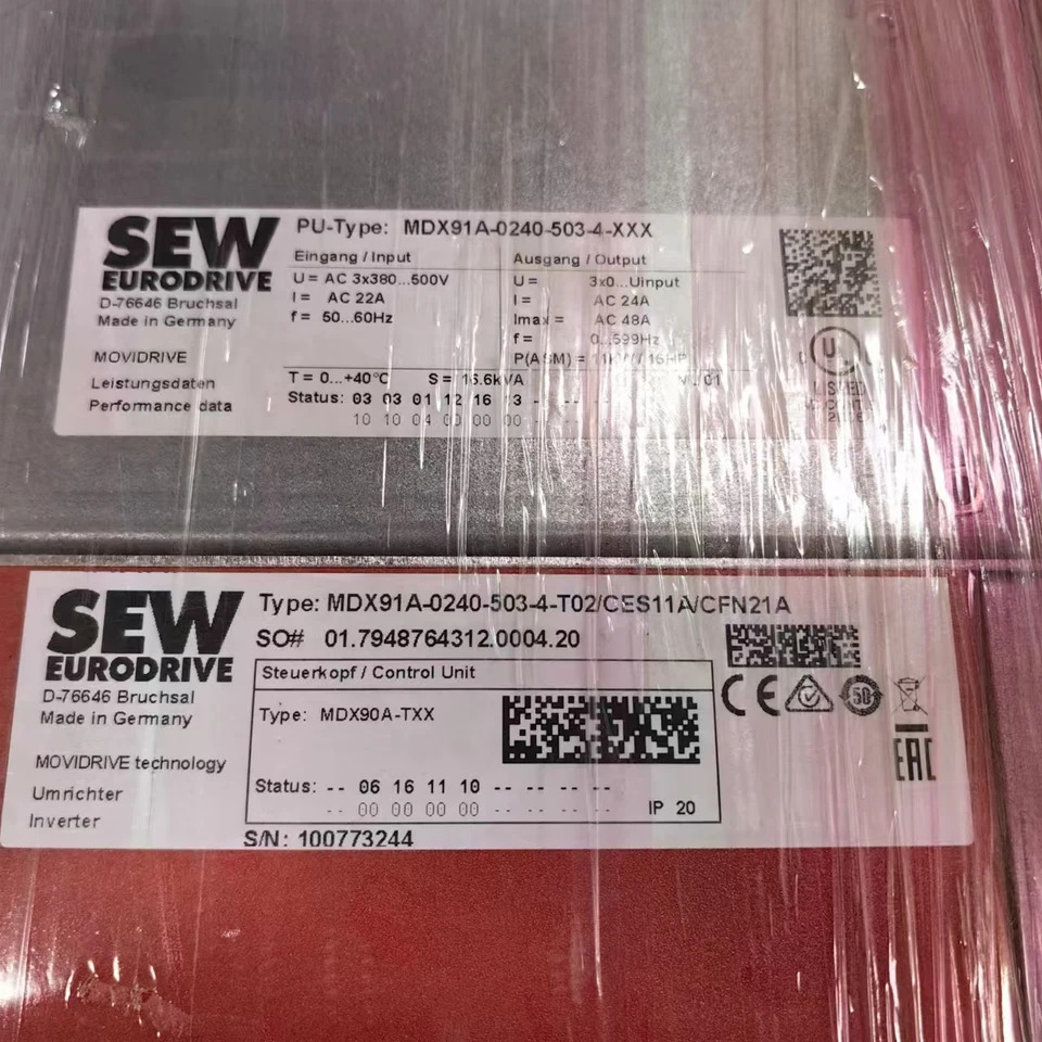 SEW 드라이브 컨트롤러 MDX91A-0240-503-4-T02/CES11A/CFN 포장 협의