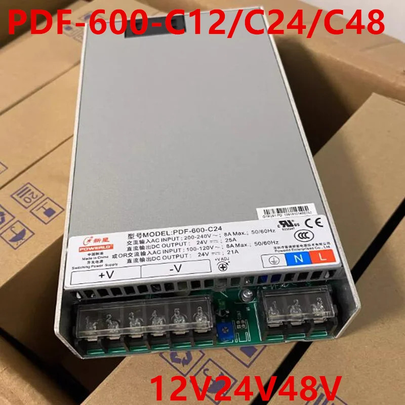 POWERLD 12V24V48V 600W PDF-600-C12 PDF-600-C24 PDF-600-C48 새 전원공급장치