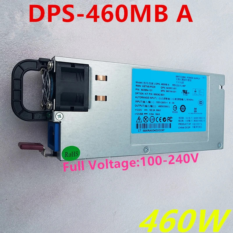 hp호환 380 388 G6 G7 G8 오리지널 PSU 전원공급장치 DPS-460MB A HSTNS-PD28 656362-B21 643931-001 660184-001 64395