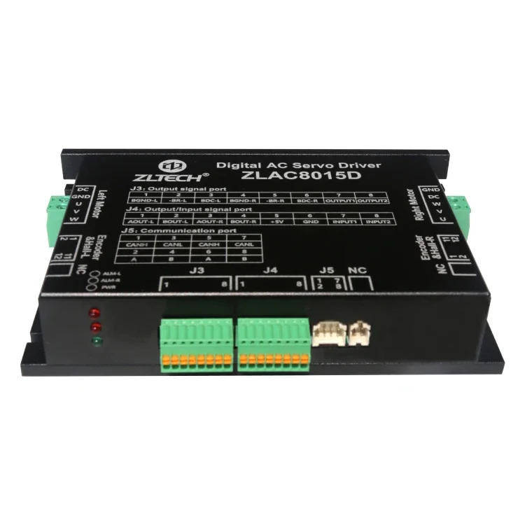 ZLTECH 모바일 로봇브러시리스 AC 서보모터 드라이버 CE RoHS CANopen RS485 3상24V 48V 듀얼 채널 DC 30A 500W