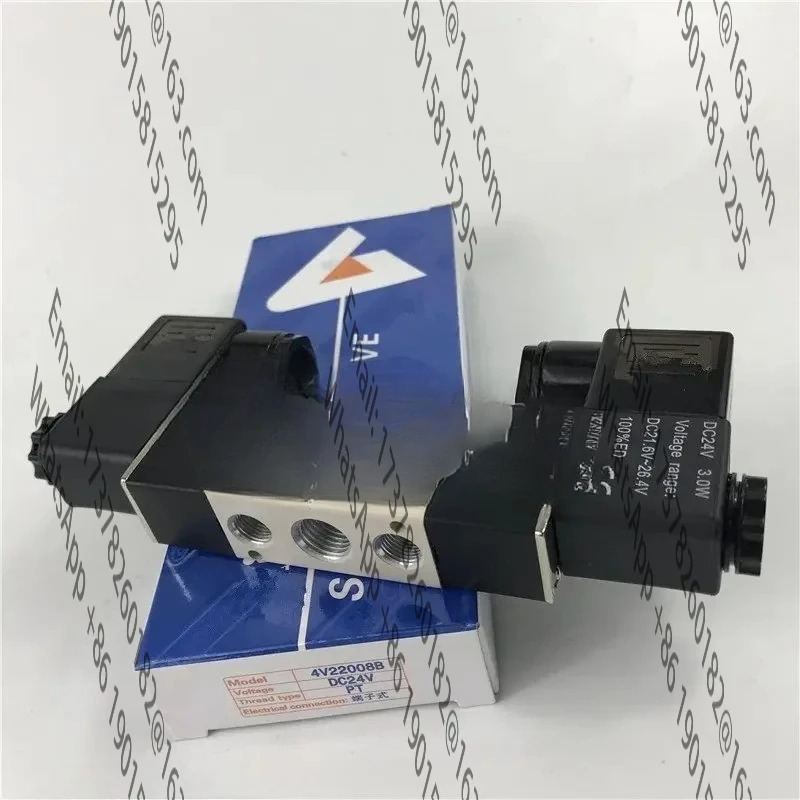 3pcs 전자기 밸브 4V220-06 4V22006A/B 2위치 5방향 이전기 제어 방향