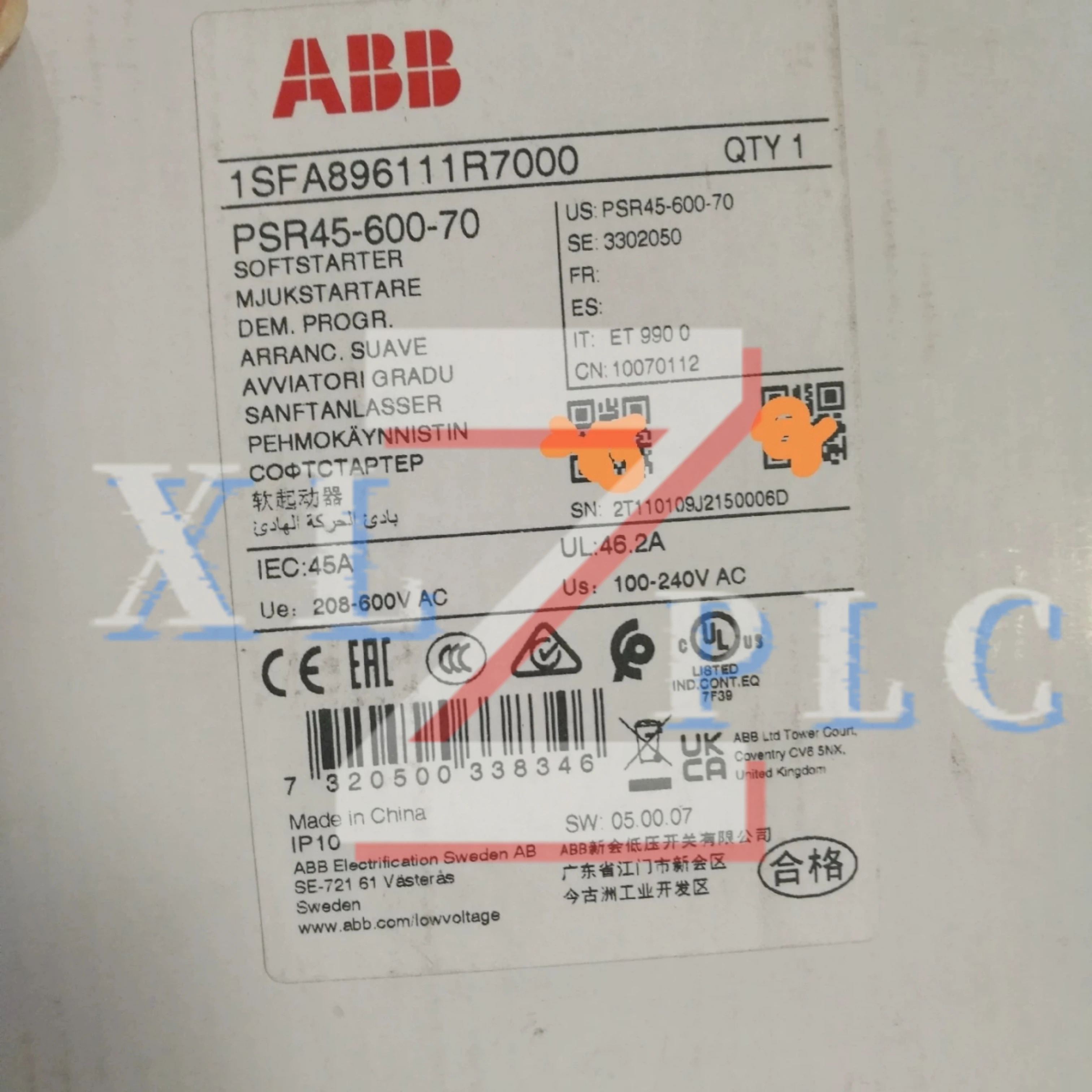 PSR37-600-70 PSR45-600-70 소프트 스타터