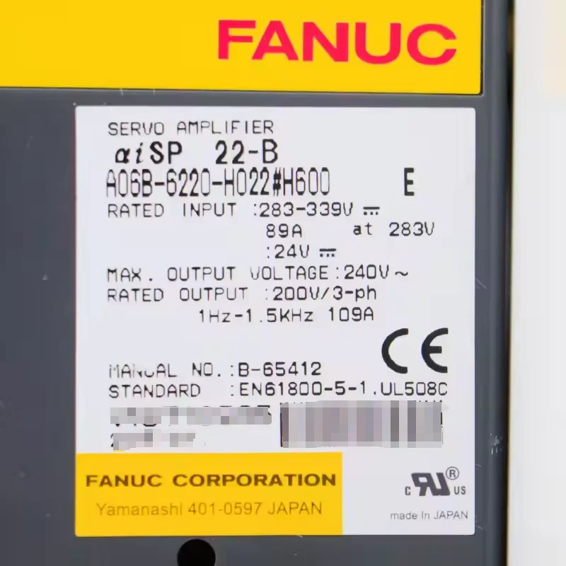 A06B-6220-H022 Fanuc 서보 드라이브 모듈 리퍼 OK A06B 6220 H022