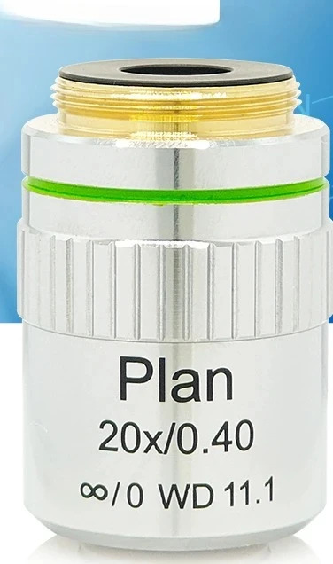 필드 멸종 색차 무한히 멀리 45mm 동초점 근적외선 20x 대물렌즈 플랜 표준 RMS 스레드
