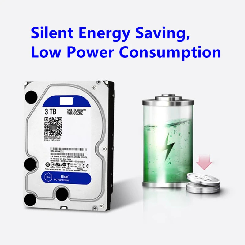 데스크탑 하드 드라이브 WD30EZRZ내장 WD Blue 3TB 3.5 SATA 6 Gb/s 64MB 5400RPM새 원본 HDD