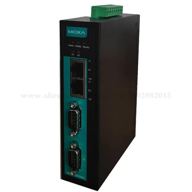 MOXA NPort IA5250AI 새 원본 RS-232/422/485 2포트 서버