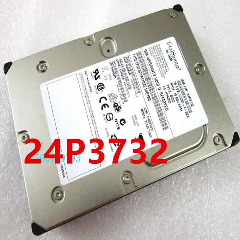 IBM 36.4GB 80 핀 SCSI 하드 3.5 인치 15000RPM 8MB 서버 HDD 24P3732 ST336753LC 거신