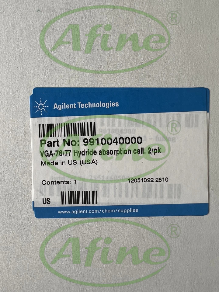 AFINE Agilent 하이드라이드 흡수 셀 9910040000 VGA 76/77 쿼츠 2/pk