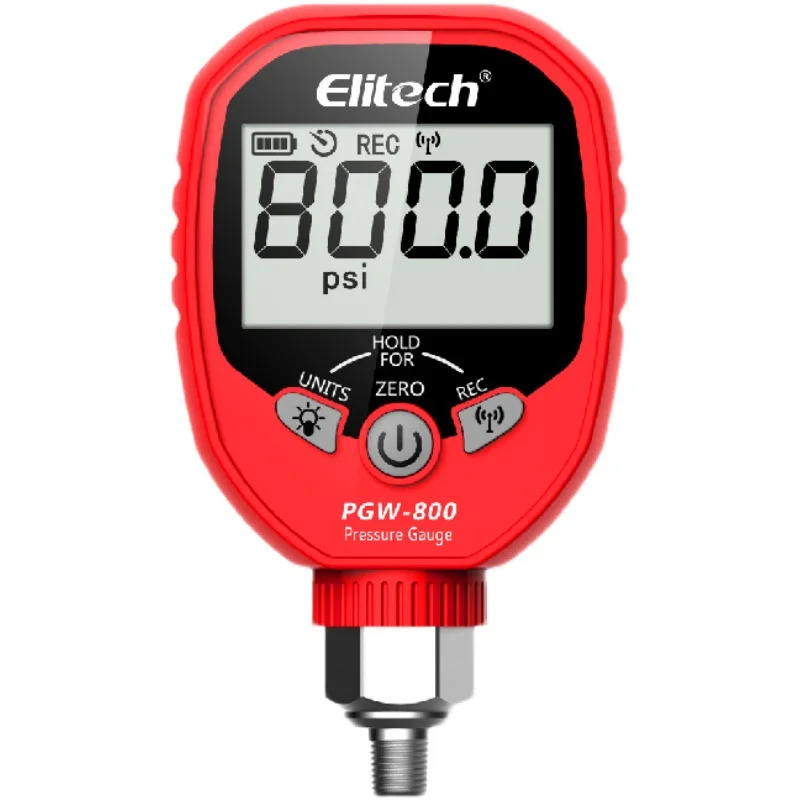 Elitech Jingchuang 에어컨 냉매 디지털 압력 게이지 무선 앱 녹화 PGW-500 800