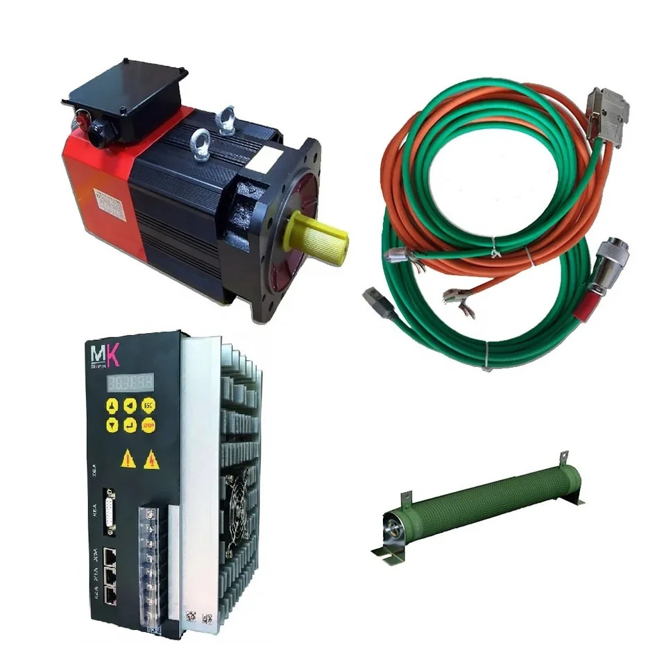 고속 8000RPM 60Hz AC 서보 스핀들 모터 드라이버 키트 선택 5.5KW 35NM