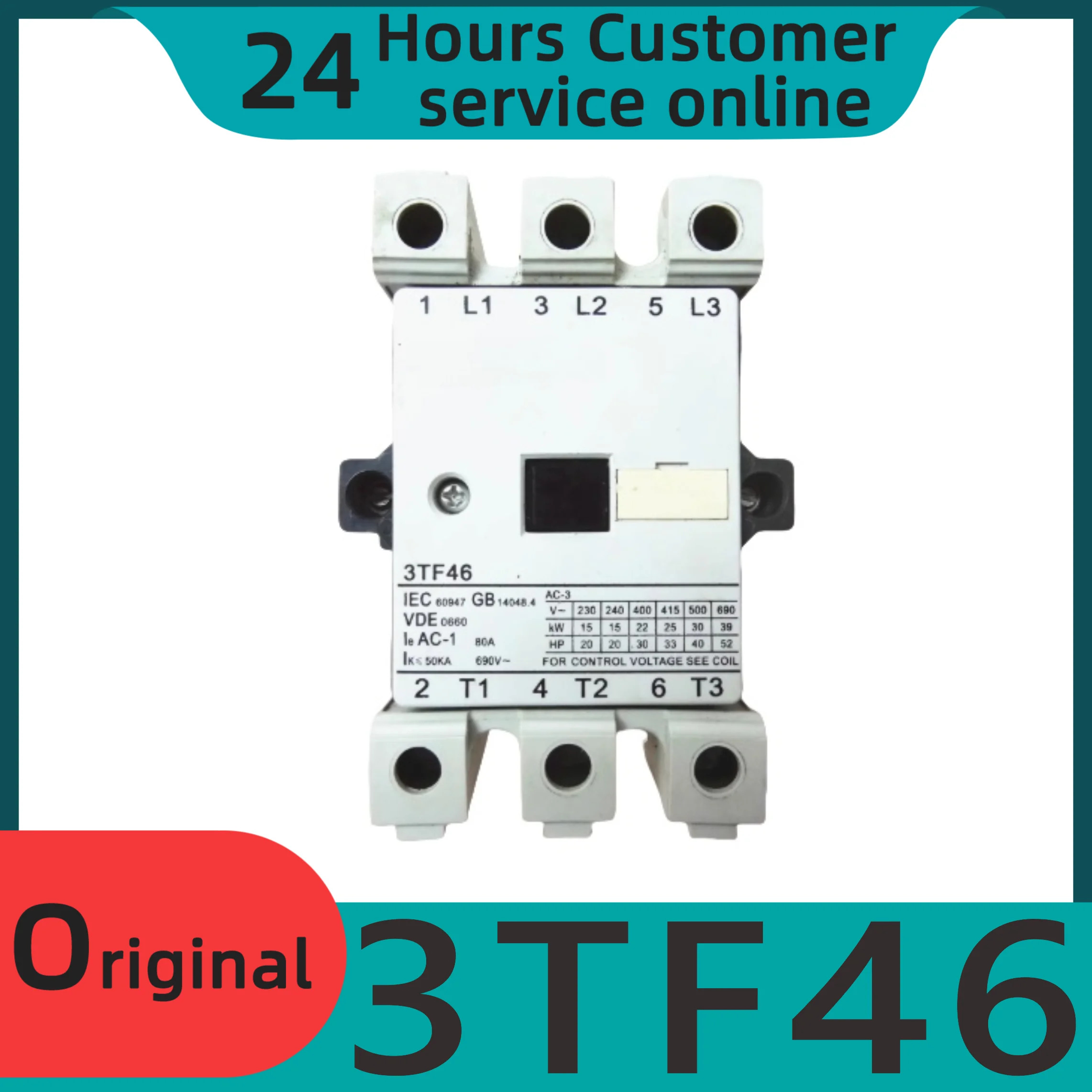 오리지널 AC 접촉기 3TF46 11 22-0XM0 220V