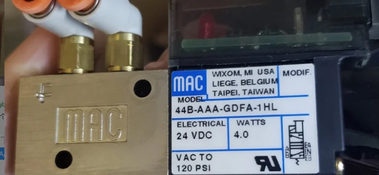 미국 MAC 솔레노이드 밸브 44B-AAAA-GDFA-1HL 납품