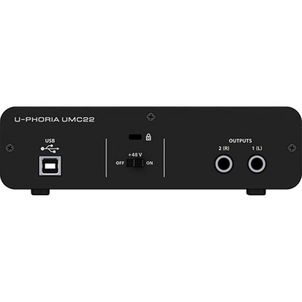 Behringer UMC22 오디오 파일 2x2, 48kHz USB 인터페이스, Midas Mic 프리앰프 | 마이크 및 악기 녹음용 Small Original Version - 상세 이미지 2
