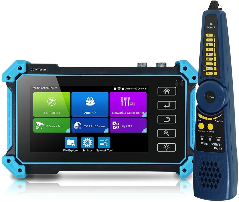 CCTV 카메라 테스터 올인원 IPC5100plus DC12V 출력 POE 와이어 트래커 5 인치 4k