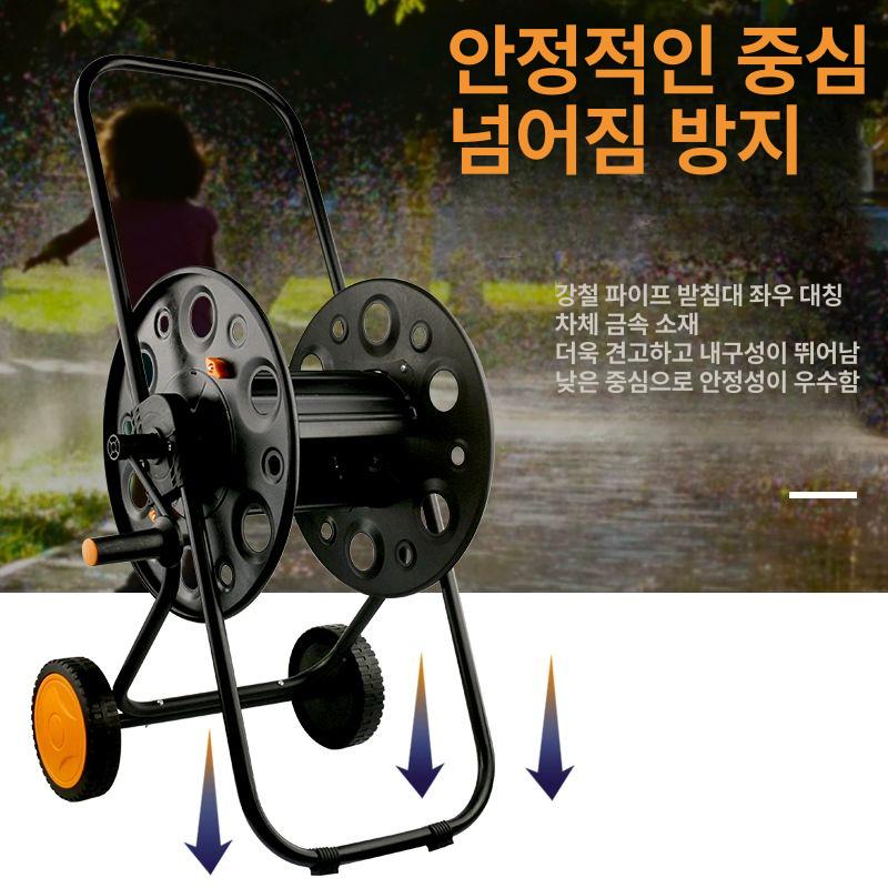 농업용 워터호스홀더 철제형 수납 호스릴 줄꼬임방지 아연도금 물호스거치대 - 상세 이미지 4