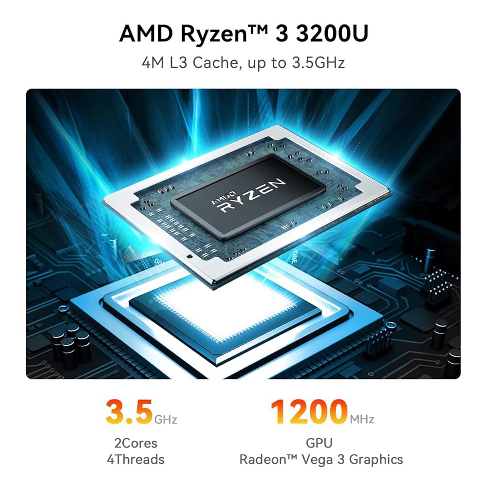 SER3 미니 PC, AMD 라이젠 3 3.5GHz), BT5.2, 500GB 3200U 프로 SSD, 16GB 듀얼 PCIe3.0 (2C/4T 최대 DDR4 WiFi6, 11 - 상세 이미지 3