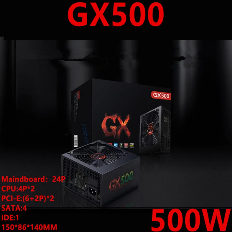 Huntkey intel호환 Dorsal line Broad Silence 1080GPU 500W 전원공급장치 GX500 HK600-15FP 새 원본 PSU