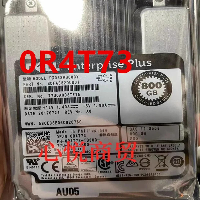 R4T73 0R4T73 PX05SMB080YDELL 800GB 2.5 SAS SSD거새 솔리드 스테이트 드라이브